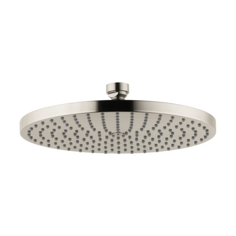 Axor Starck Showerhead 240 1-Jet in Brushed Nickel, 2.5 gpm