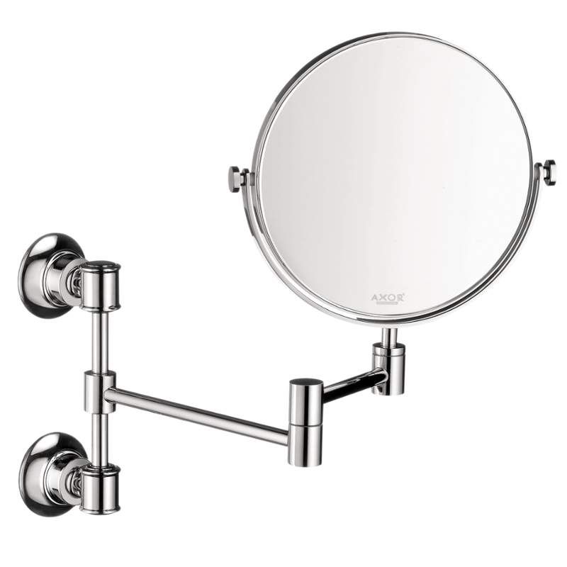 Axor Montreux Shaving Mirror w/Holder in Chrome