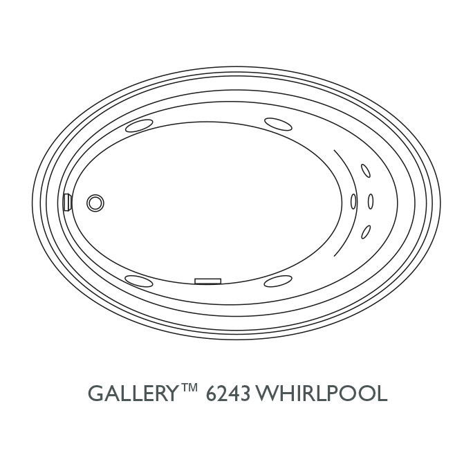 Gallery 60x42x18-1/2" Soaking Bathtub in Oyster
