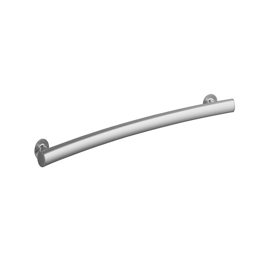 Curved 34" Grab Bar in Matte Silver