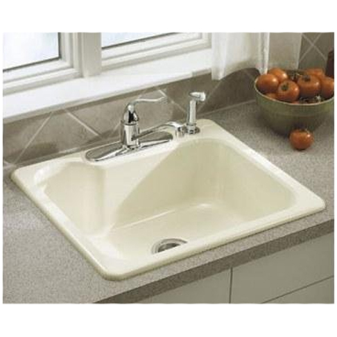 Maxeen 25x22x8-3/8" Vikrell Undermount Kitchen Sink Almond