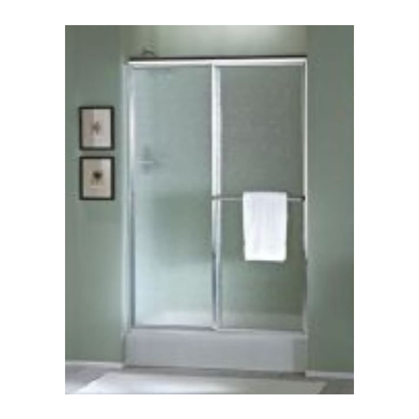 Shower Door Clear Glass & Silver Finish