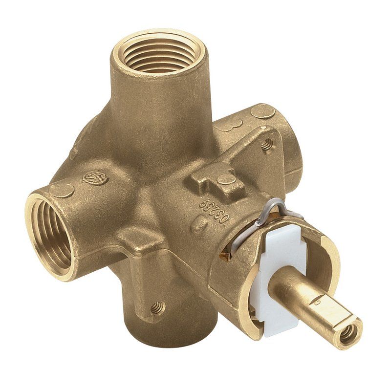 Posi-Temp 4-Port Pressure Balancing Valve Rough-In Only 1/2" IPS Connections for Tub & Shower