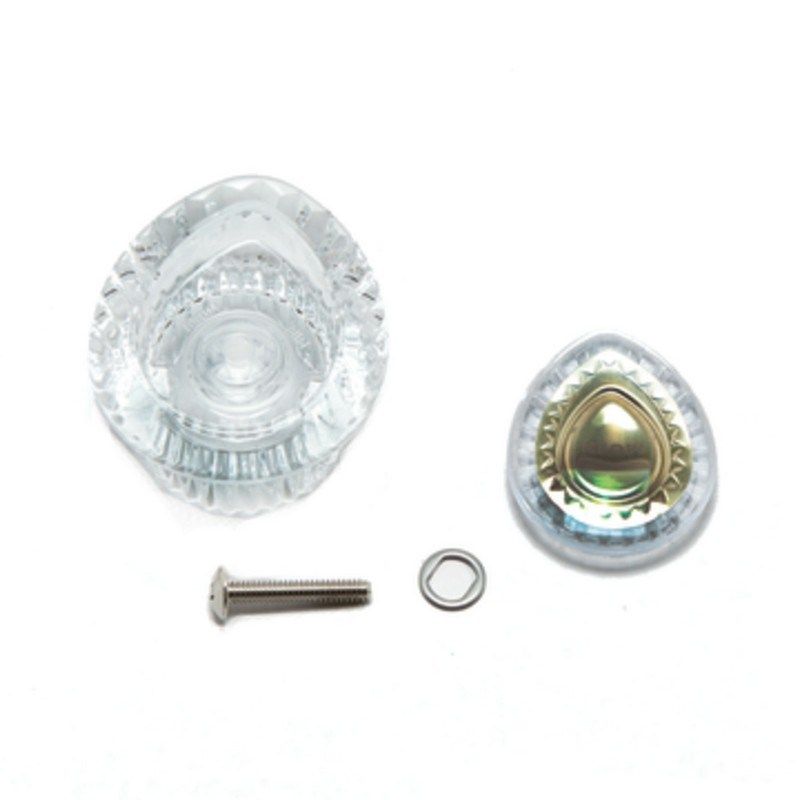 Chateau Knob Handle w/Insert Kit for 1-Handle Tub/Shower Clear