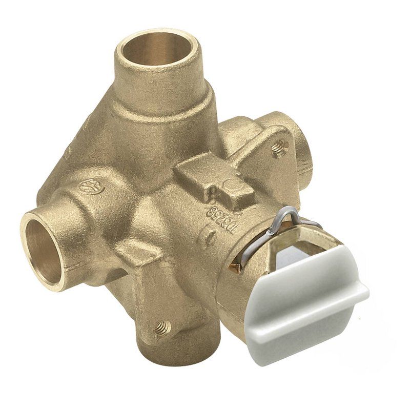 Posi-Temp 4-Port Pressure Balancing Valve Rough-In Only 1/2" CC Connections for Tub & Shower
