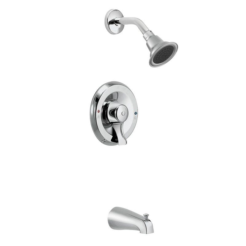 Commercial Posi-Temp 1-Handle Pressure Balancing Tub/Shower Trim Only Chrome