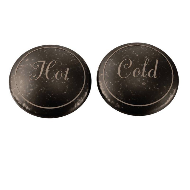 Weymouth Handle Caps 2-pc (Hot & Cold) in Oil Rubbed Bronze