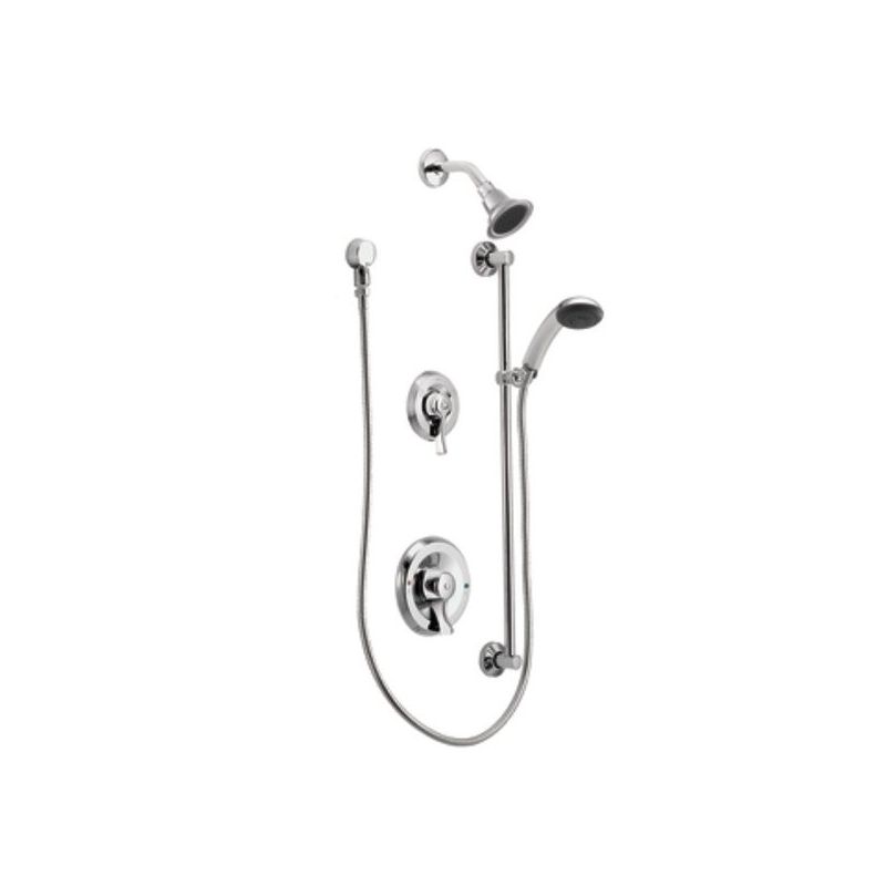 Commercial Posi-Temp 3-Function Shower System Trim Only Chrome