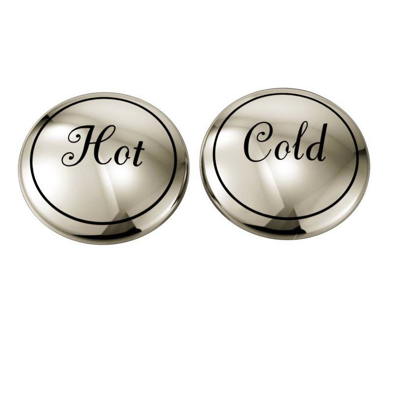 Weymouth Handle Caps 2-pc (Hot & Cold) in Nickel