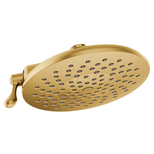 Multi-Function Rainshower Showerhead In Brushed Gold