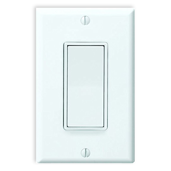 EcoSwitch 1 Function On/Off Wall Switch White