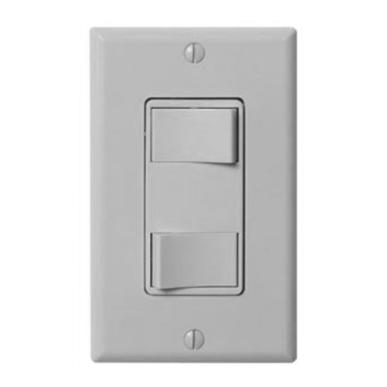EcoSwitch 2 Function On/Off Wall Switch White