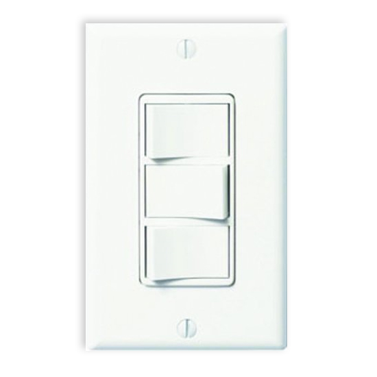 EcoSwitch 3 Function On/Off Wall Switch for Fan/Light/Night Light White