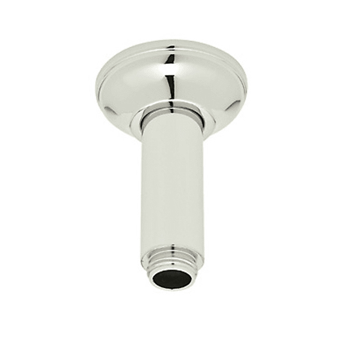Traditional Style Ceiling Mount Shower Arm & Flange In Polished Nickel