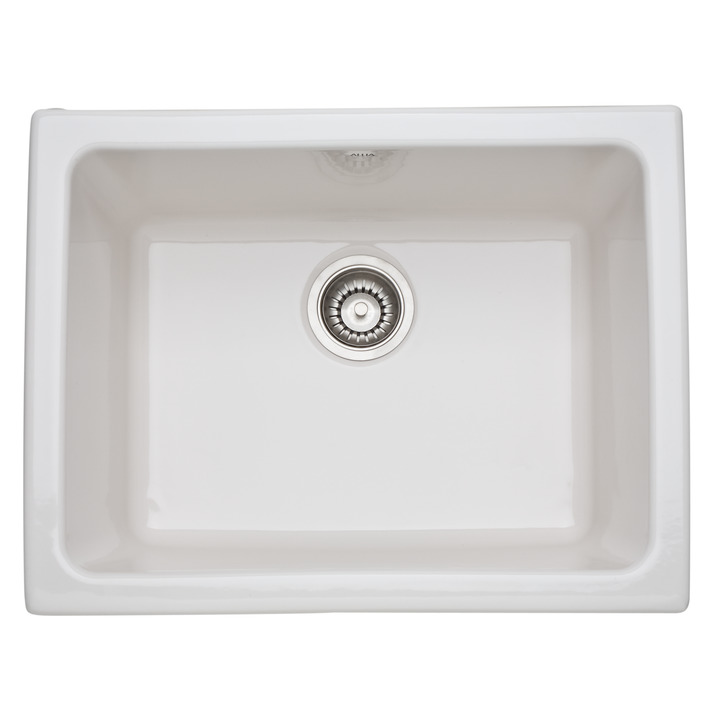 Allia 24x18-1/2x11" Fireclay Single Bowl Kitchen Sink Pergame