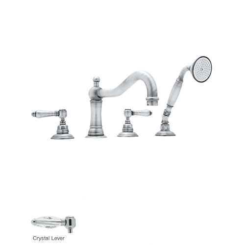Acqui Deck Mounted Tub Faucet Plus Hand Shower In Polished Chrome
