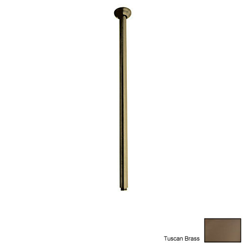 Shower Collection Ceiling Mount Shower Arm & Flange In Tuscan Brass