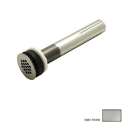 Non-Slotted Grid Drain w/10" Tailpiece Satin Nickel