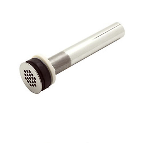 Non-Slotted Grid Drain w/10" Tailpiece Polished Nickel