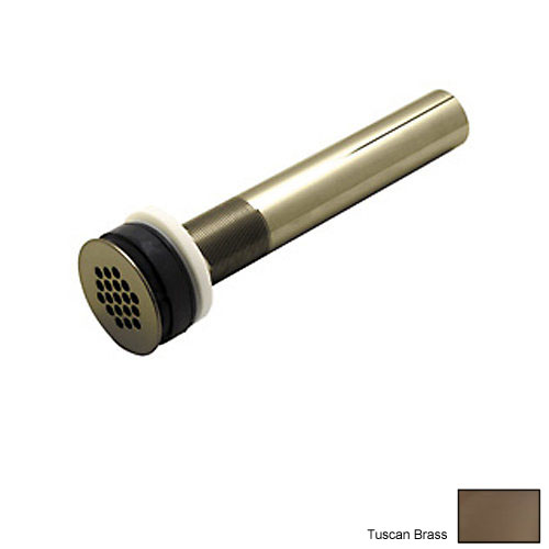 Non-Slotted Grid Drain w/10" Tailpiece Tuscan Brass