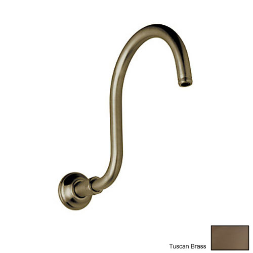Shower Collection Wall Mount Shower Arm & Flange In Tuscan Brass