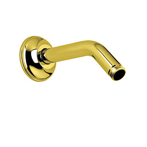 Shower 7-7/16" Wall Mount Shower Arm & Flange in Italian Brass