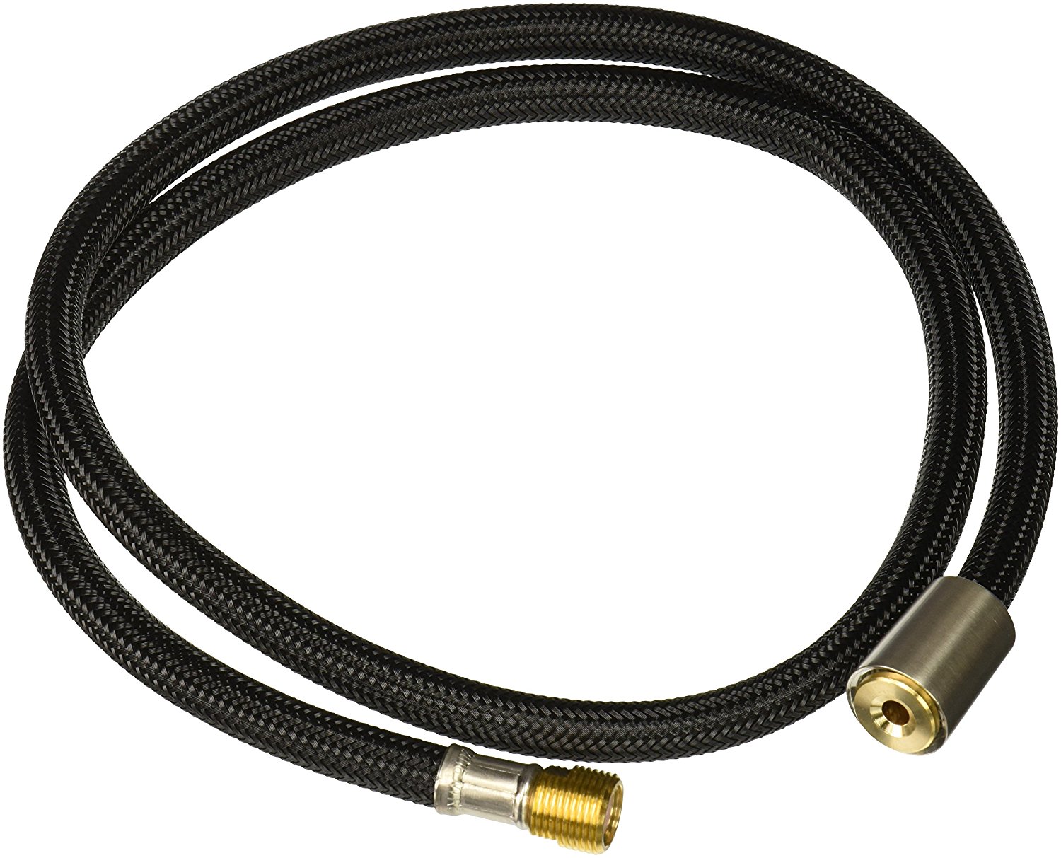 Perrin & Rowe 47" Rinse Hose Black Nylon for Sidespray Kitchen Faucets Satin Nickel