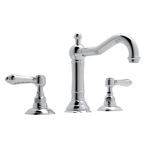 Acqui Widespread Lavatory Faucet in Chrome w/Metal Levers