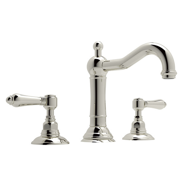 Acqui Widespread Lav Fct in Polished Nickel w/Metal Levers