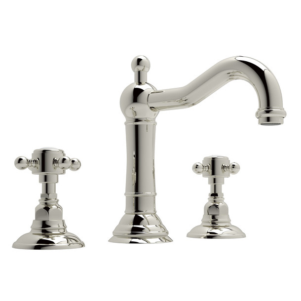 Acqui Widespread Lav Fct in Polished Nickel w/Cross Handles