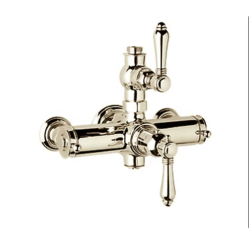 Italian Country Wall Mounted Thermostatic Valve In Polished Nickel
