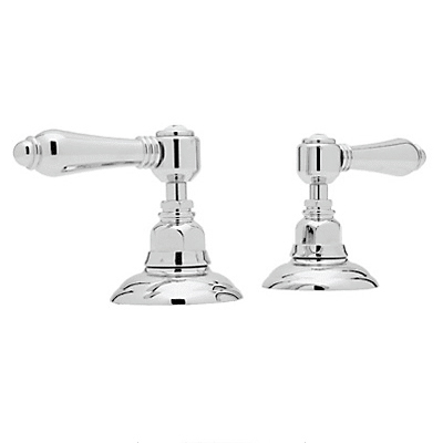 Country Bath Deck Mounted Sidevalves In Polished Chrome