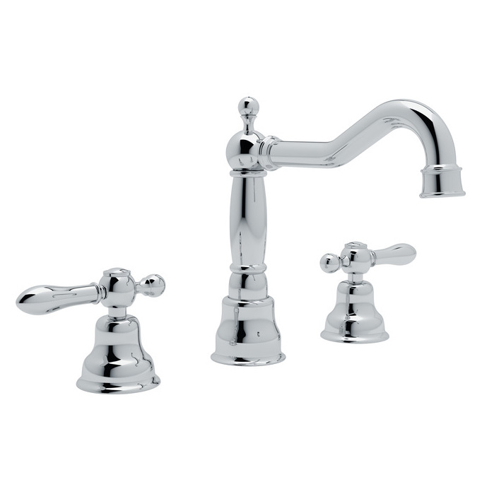Arcana Widespread Lavatory Faucet in Chrome w/Classic Metal Lever