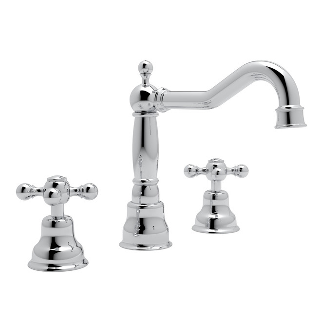 Arcana Widespread Lavatory Faucet in Chrome w/Cross Handle
