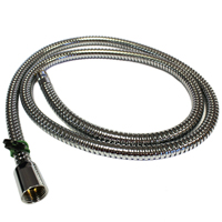 Chrome Hose 60" w/O-Rings to Pull-Out Kitchen Faucets