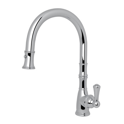 Perrin & Rowe Pull-Down Kitchen Faucet in Polished Chrome