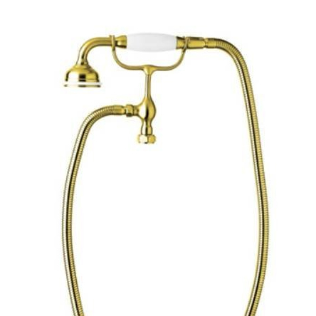 Edwardian Single-Function Hand Shower And Cradle In Italian Brass