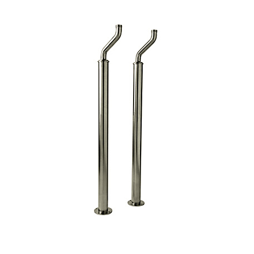 Perrin & Rowe Pair of Floor Pillar Legs in Satin Nickel