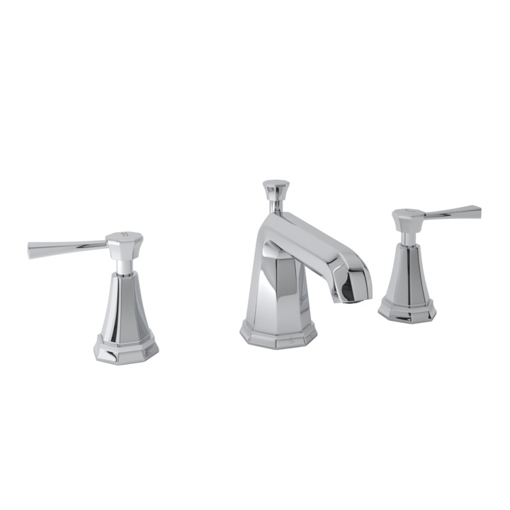 Perrin & Rowe Deco Widespread Lavatory Faucet in Chrome