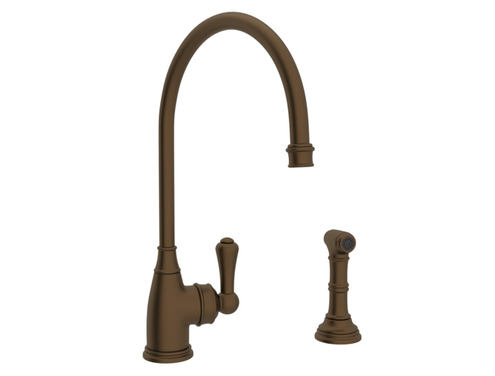 Perrin & Rowe Kitchen Faucet w/Sidespray in English Bronze