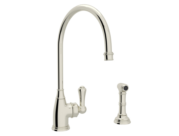 Perrin & Rowe Kitchen Faucet w/Sidespray in Polished Nickel