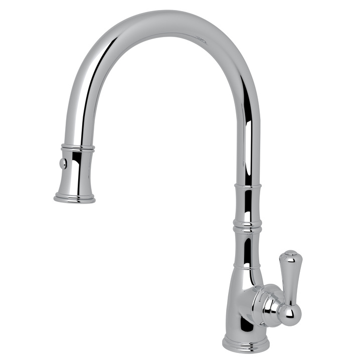 Perrin & Rowe Pull-Down Kitchen Faucet in Polished Nickel