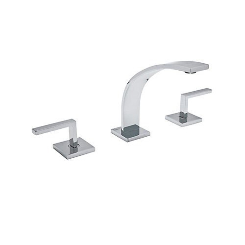 Wave Widespread Lav Faucet in Polished Chrome w/Metal Levers