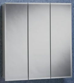 Tri-View Frameless Medicine Cabinet 29-1/2x25-3/8x4-1/4 Wood Body