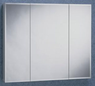 Tri-View Frameless Medicine Cabinet 48x29-7/8x4-1/4 Wood Body