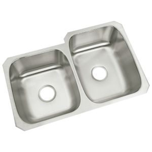 McAllister 31-1/2x20-1/2x8" Double Bowl Stainless Steel Sink
