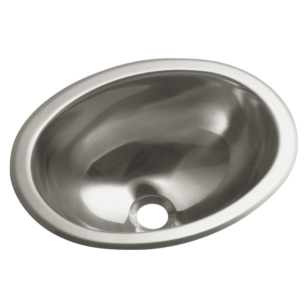 Sterling 13-1/4x10-1/2x5 Stainless Steel Single Bowl Oval Bath Sink