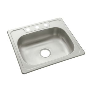 Middleton 25x22x6-1/4" Stainless Steel Kitchen Sink 3 Holes