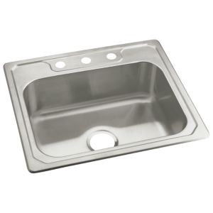 Middleton 25x22x8-5/16" Stainless Steel Kitchen Sink 3 Holes