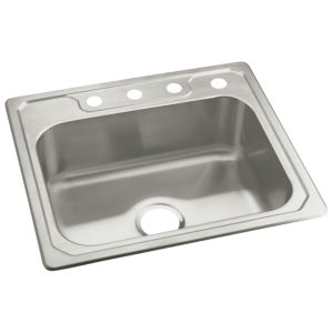 Middleton 25x22x8-5/16" Stainless Steel Kitchen Sink 4 Holes